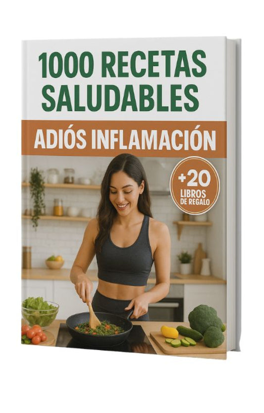 ADIÓS INFLAMACIÓN +1000 RECETAS SALUDABLES + 20 LIBROS DE REGALO